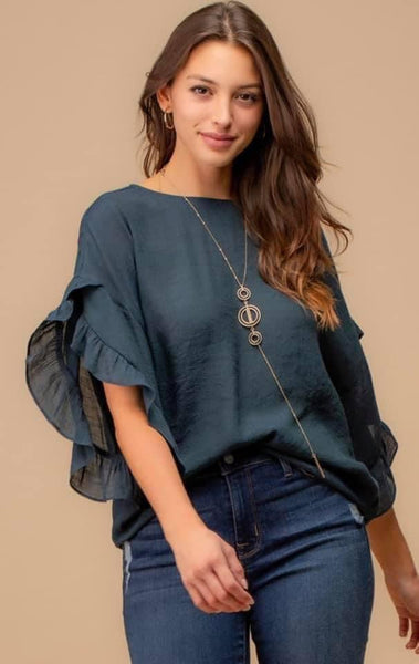 Flutter sleeve top