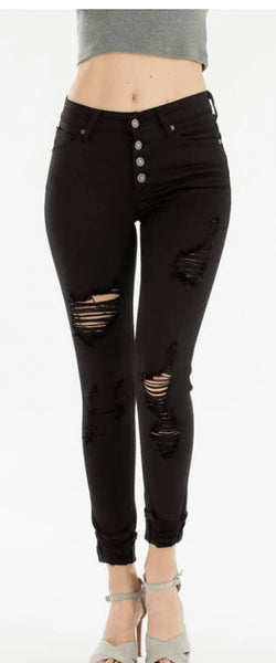 Kancan Black Distressed Jeans