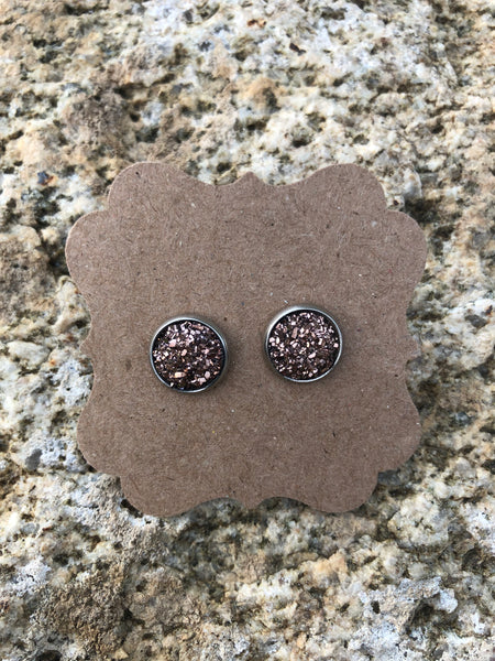 Rose gold earrings