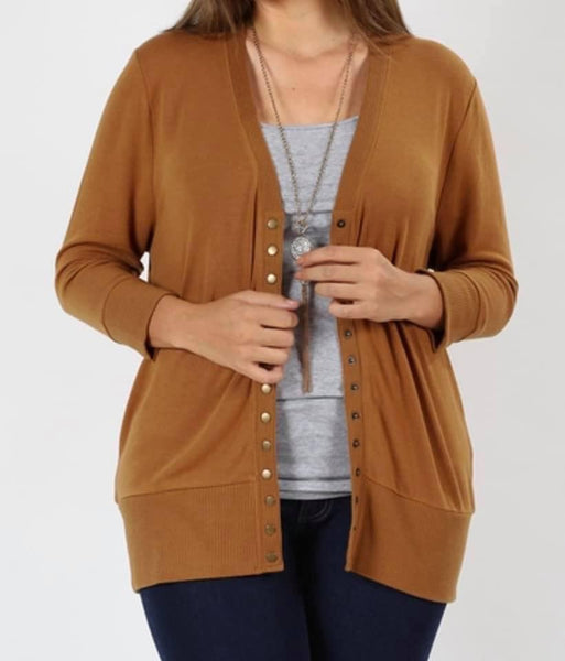 Camel Snap Cardigan