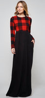 Buffalo Plaid Maxi Dress