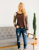 Animal Print Sequin Top