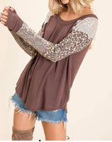 Animal Print Sequin Top