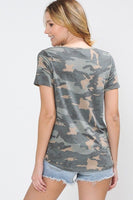 Camo Criss Cross Tee