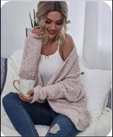 Popcorn cardi - Dusty Blush