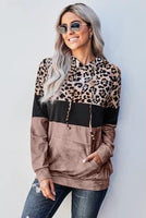 Cheetah Print Colorblock Hoodie