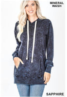 Mineral Wash Hoodie - Sapphire