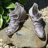 Snake print bootie