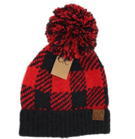 CC Beanie Buffalo Plaid - Red/Black